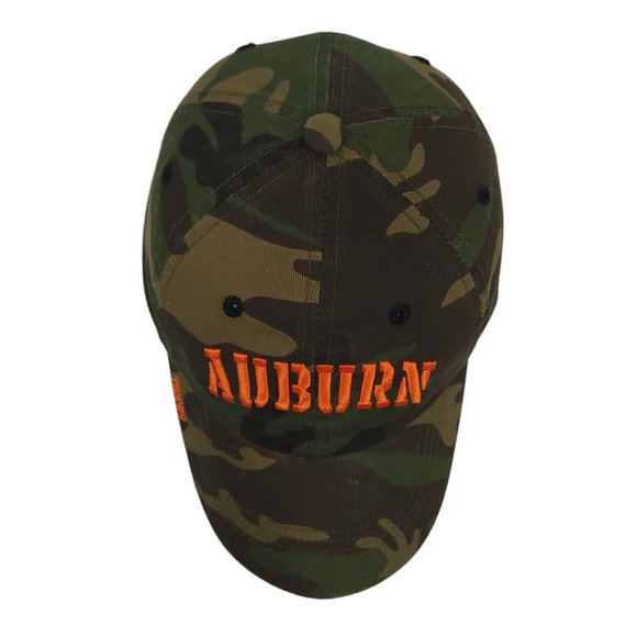 Russell Auburn Tigers Camouflage Cap Hat Adjustable Tuck Strap Green Brown - Picture 6 of 8